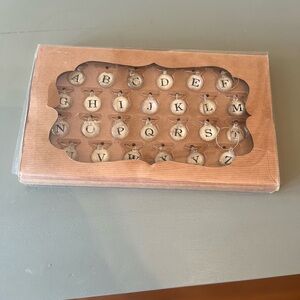 Pottery Barn wine letter charms